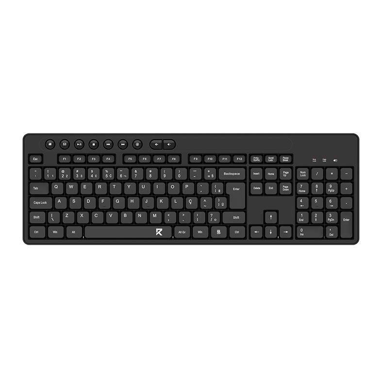 Teclado Redragon BK-7094, ABNT2, Wireless, Preto, BK-7094-PT