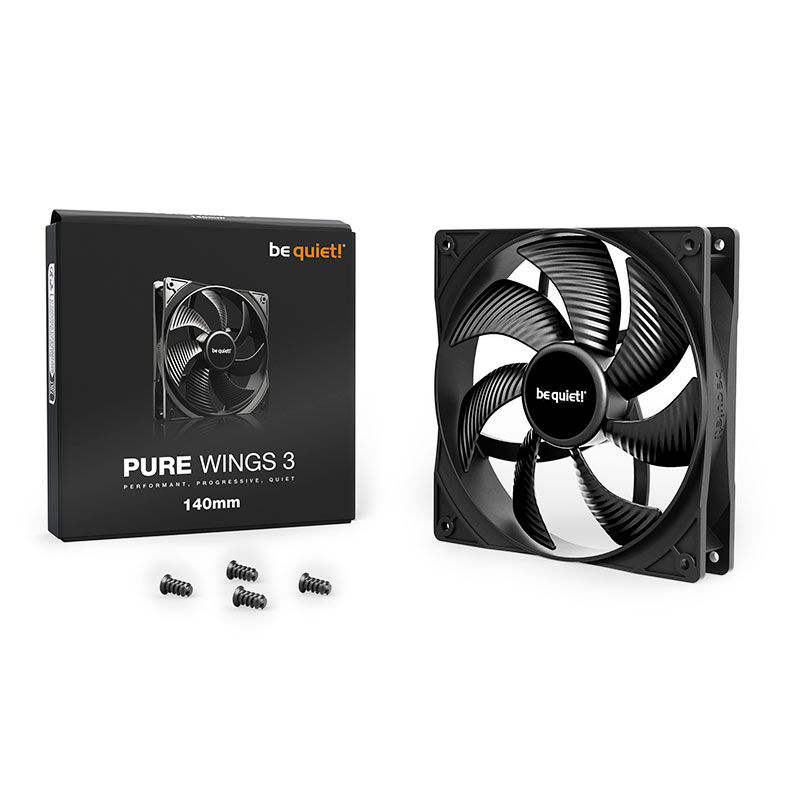 Ventoinha Be Quiet! Pure Wings 3, 1x140mm, Preto, BL107