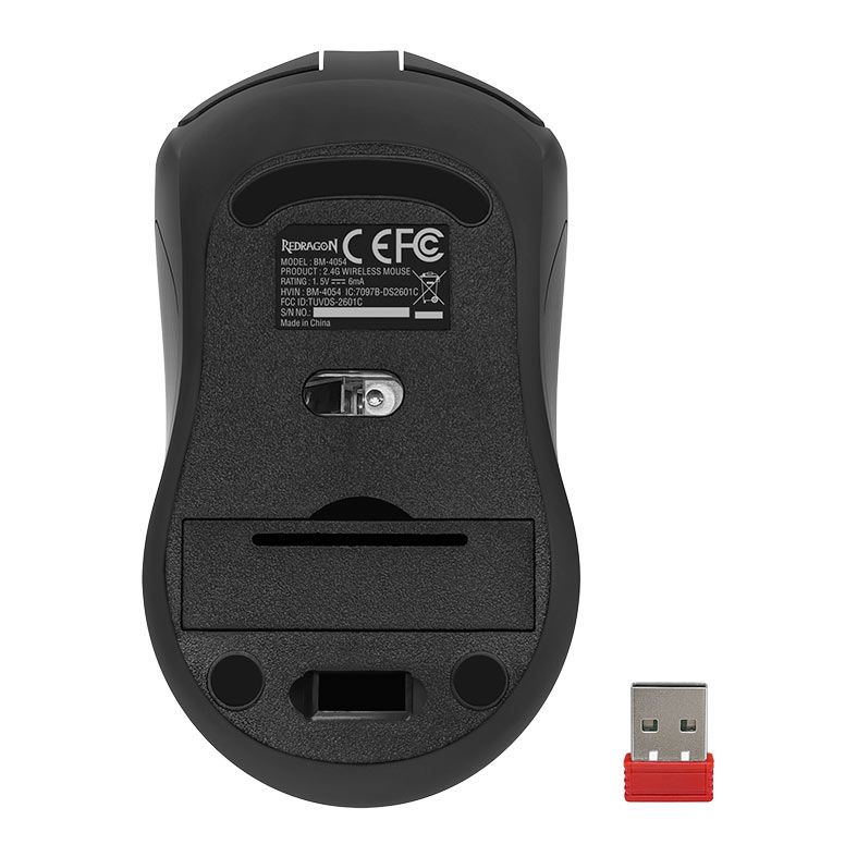 Mouse Office Redragon BM-4054, 4000 DPI, Wireless, Preto, BM-4054