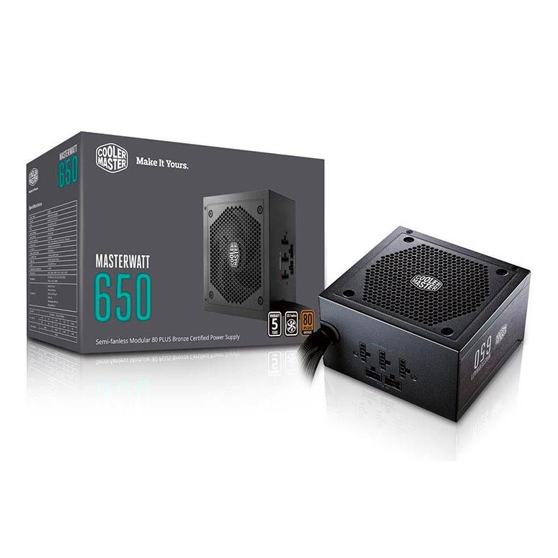 Fonte Cooler Master Masterwatt 650W Bronze 80 Plus, MPX-6501-AMAAB-WO