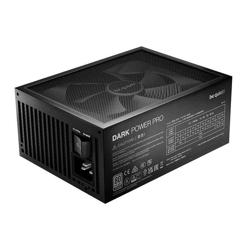 Fonte Be Quiet! Dark Power Pro 13, 1600W, ATX 3.1, PCIe 5.0, Full-Modular, 80 Plus Titanium, Preto, BN501