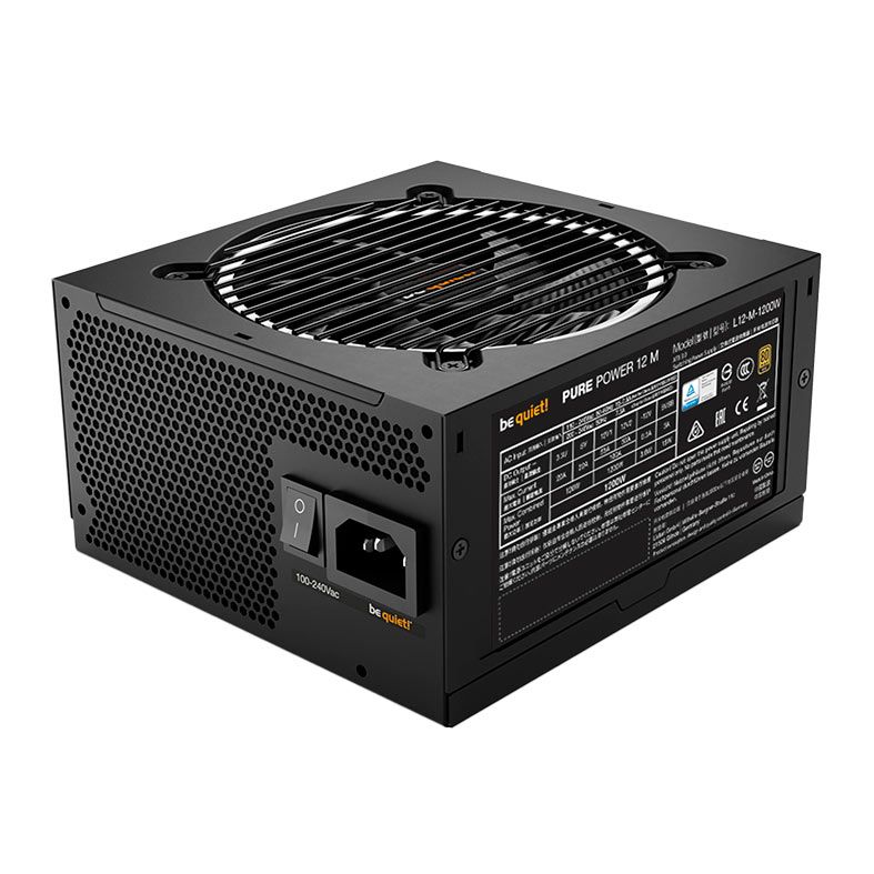 Fonte Be Quiet! Pure Power 12 M, 1200W, ATX 3.0, PCIe 5.0, Full-Modular, 80 Plus Gold, Preto, BN524