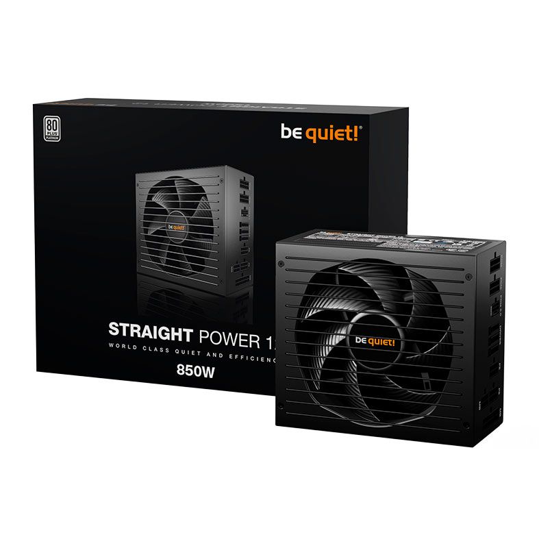 Fonte Be Quiet! Straight Power 12, 850W, ATX 3.0, PCIe 5.0, Full-Modular, 80 Plus Platinum, Preto, BN526