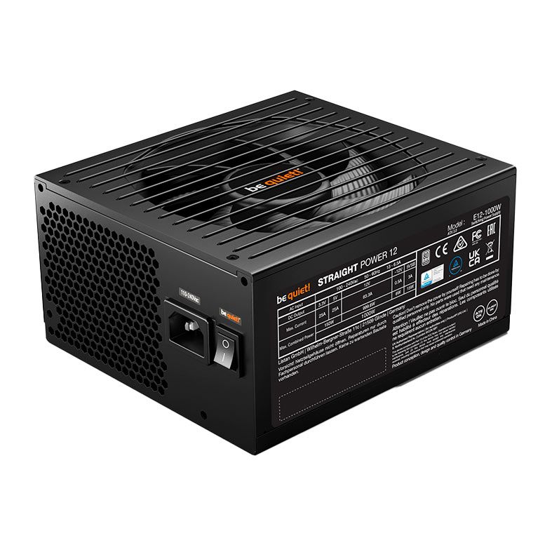 Fonte Be Quiet! Straight Power 12, 1000W, ATX 3.0, PCIe 5.0, Full-Modular, 80 Plus Platinum, Preto, BN527