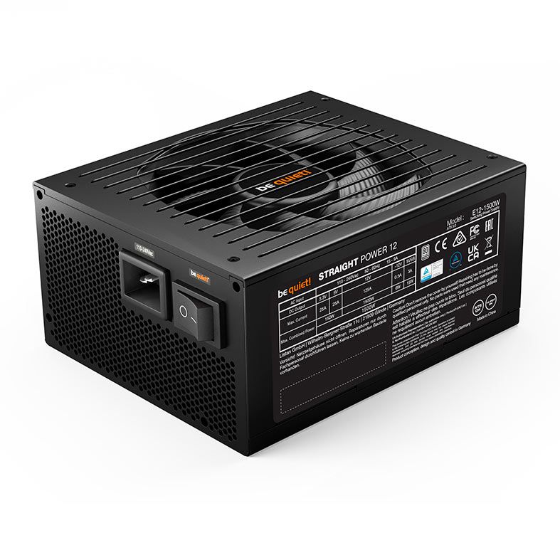 Fonte Be Quiet! Straight Power 12, 1500W, ATX 3.0, PCIe 5.0, Full-Modular, 80 Plus Platinum, Preto, BN529