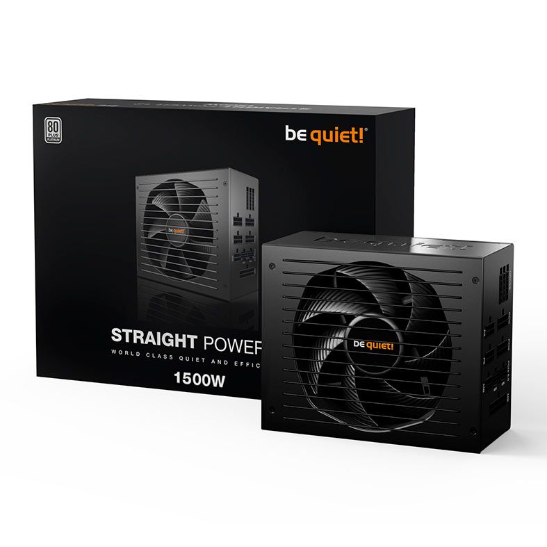 Fonte Be Quiet! Straight Power 12, 1500W, ATX 3.0, PCIe 5.0, Full-Modular, 80 Plus Platinum, Preto, BN529