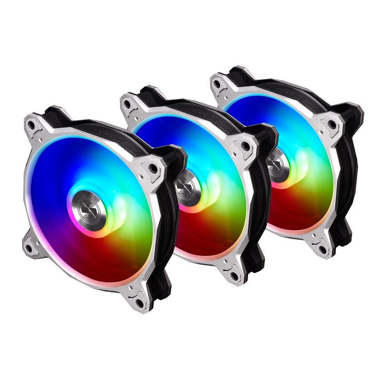 Kit Ventoinhas Lian Li BR Digital RGB Aluminum 3x120mm Prata, BR DIGITAL-3R S