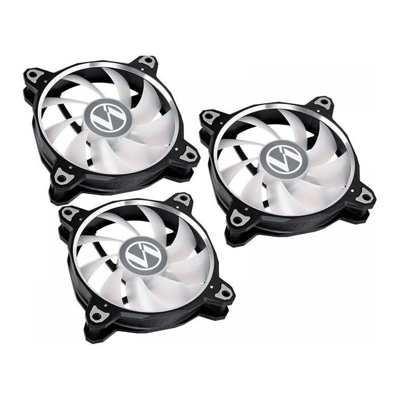 Kit Ventoinhas Lian Li BR Lite 120 RGB PWM Aluminum 3x120mm Preto, BRLITE-120-3-BLACK