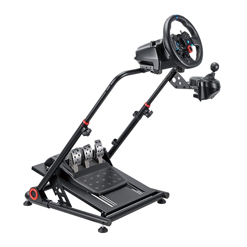 Suporte Para Volante Gamer Brateck Phantom, Simulador de Corrida, Cockpit Dobravel, Com Ajuste, Preto, BRATECK-PHANTOM