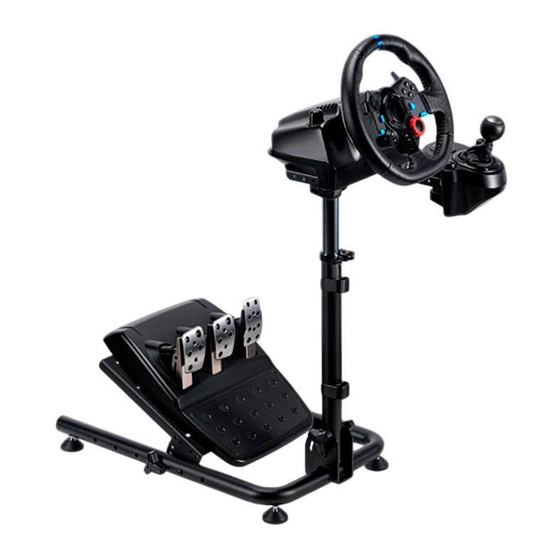Suporte Para Volante Gamer Brateck Racing, Simulador de Corrida, Cockpit Dobravel, Com Ajuste, Preto, BRATECK-RACING
