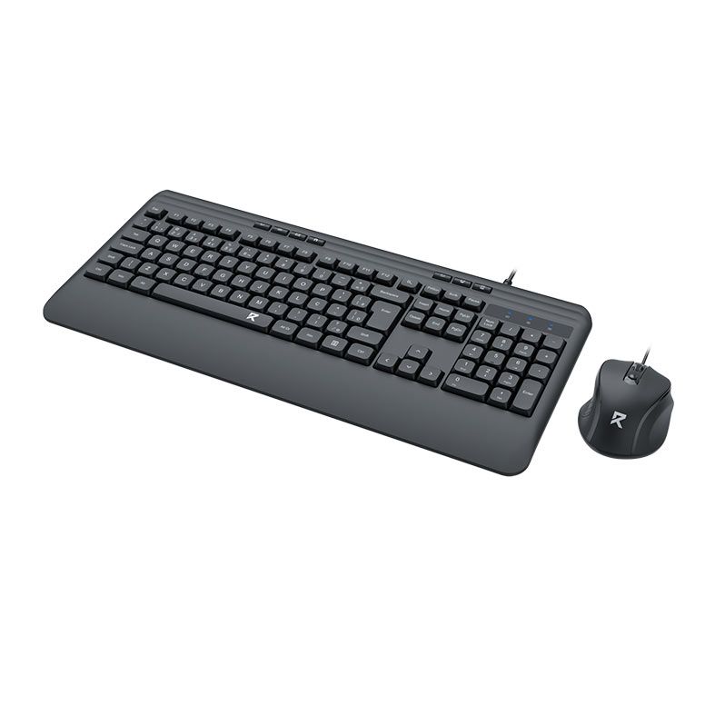 Kit Teclado e Mouse Redragon R Office, Teclado Membrana, Mouse 2400DPI, Preto, BS-7642
