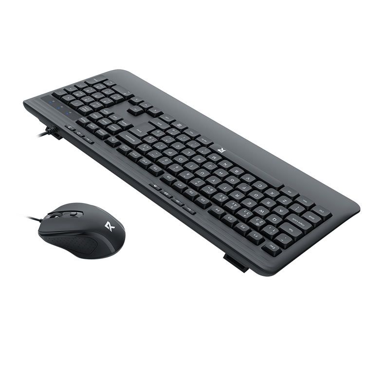 Kit Teclado e Mouse Redragon R Office, Teclado Membrana, Mouse 2400DPI, Preto, BS-7642