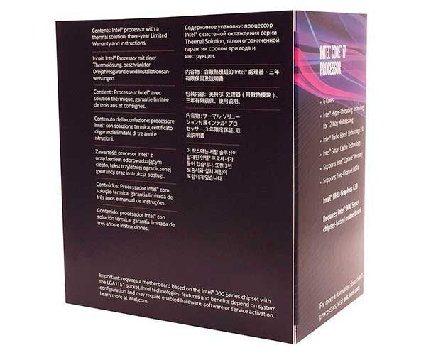 Processador Intel Core i7-8700 Hexa-Core 3.2GHz (4.6GHz Turbo) 12MB Cache LGA1151, BX80684I78700