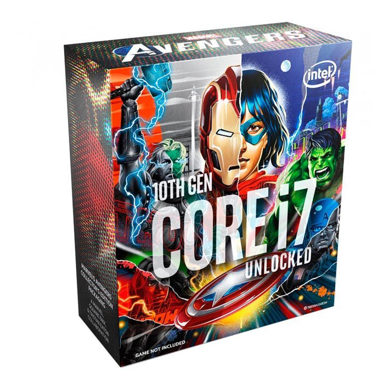 Processador Intel Core i7-10700K Avengers Edition, 8-Core, 16-Threads, 3.8GHz (5.1GHz Turbo), Cache 16MB, LGA1200, BX8070110700KA