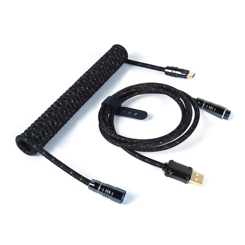 Cabo Para Teclado Attack Shark C05, Tipo-C Para USB-A, 1.6m, Preto, C05-BLACK