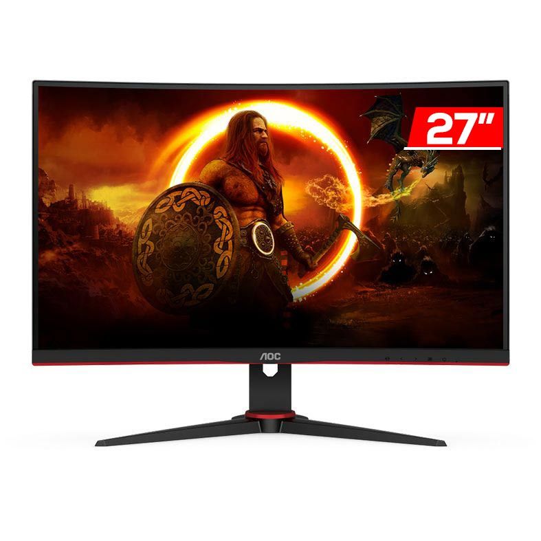 Monitor Gamer AOC Legend C27G2ZE, 27 Pol. VA, Curvo, FHD, 0.5ms, 240Hz, FreeSync Premium, HDMI/DP, C27G2ZE