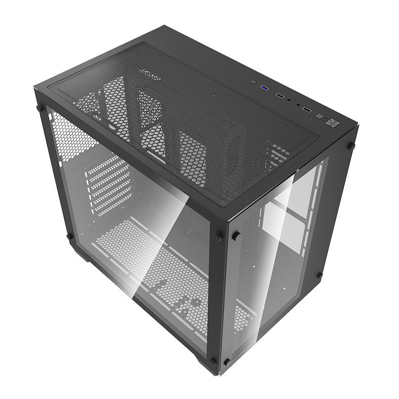 Gabinete Gamer Aigo DarkFlash C285, Lateral de Vidro, Preto, C285-BK