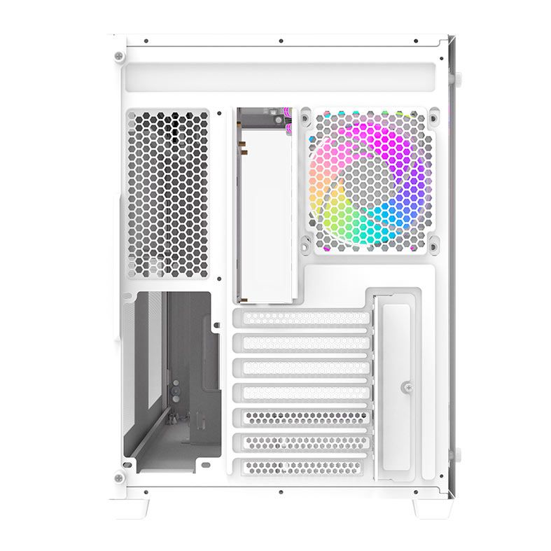 Gabinete Gamer Aigo Darkflash C285, ARGB, Mid-Tower, Lateral de Vidro, Com 4 Fans, Branco, C285-WH-4F