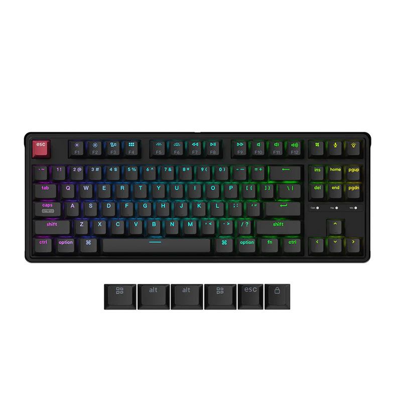 Teclado Mecanico Keychron C3 Pro, RGB, Switch Hot-Swappable Brown, Preto, C3PX-H3