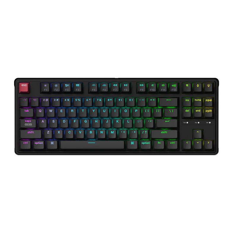 Teclado Mecanico Keychron C3 Pro, RGB, Switch Hot-Swappable Brown, Preto, C3PX-H3
