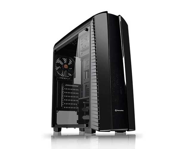Gabinete Thermaltake Versa N27 Preto Com LED Azul, CA-3H6-50M1WU-01 + Fonte Smart White 500W 80Plus