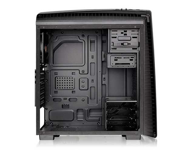 Gabinete Thermaltake Versa N27 Preto Com LED Azul, CA-3H6-50M1WU-01 + Fonte Smart White 500W 80Plus
