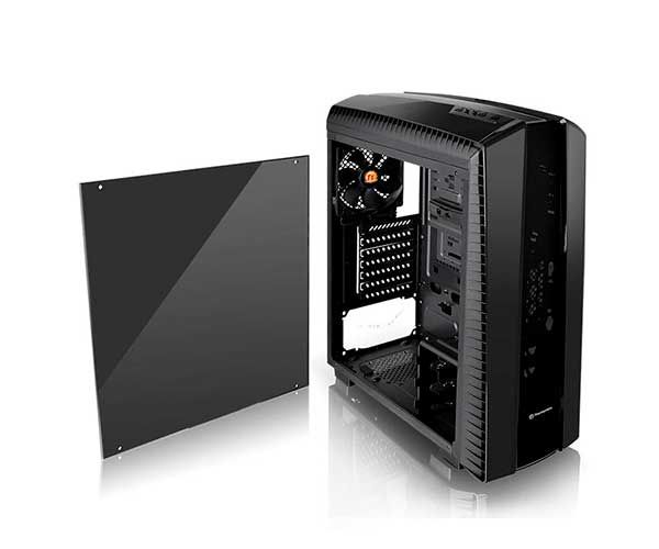 Gabinete Thermaltake Versa N27 Preto Com LED Azul, CA-3H6-50M1WU-01 + Fonte Smart White 500W 80Plus