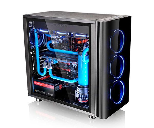 Gabinete Thermaltake View 31 TG LED Azul, CA-1H8-00M1WN-00