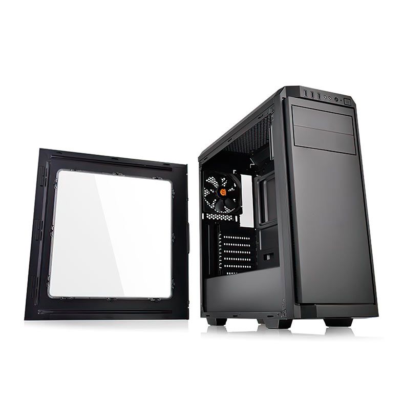 Gabinete Gamer ThermalTake V100, Mid Tower, Preto,Lateral acrílico, ATX, Com 1 Fan, CA-1K7-00M1WN-00