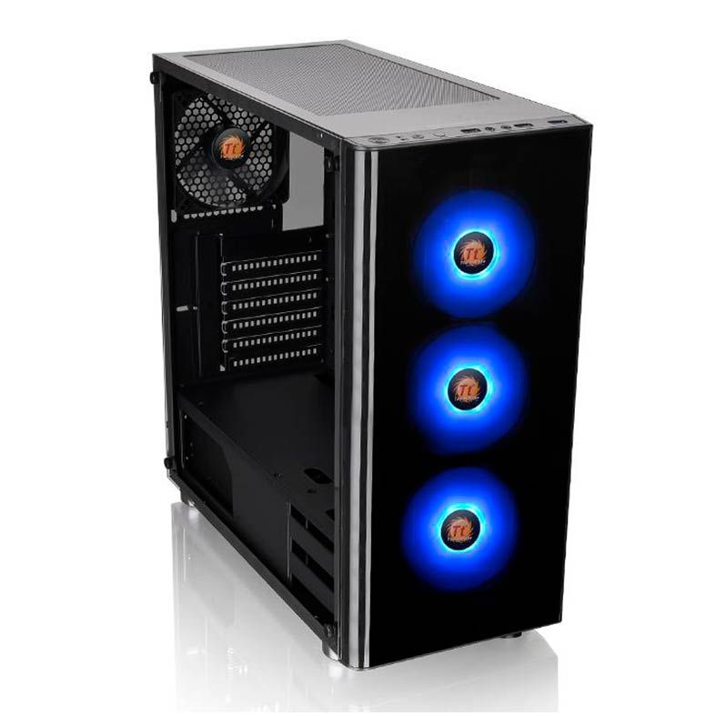 Gabinete Thermaltake V200 TG RGB Lateral em Vidro Temp, CA-1K8-00M1WN-01