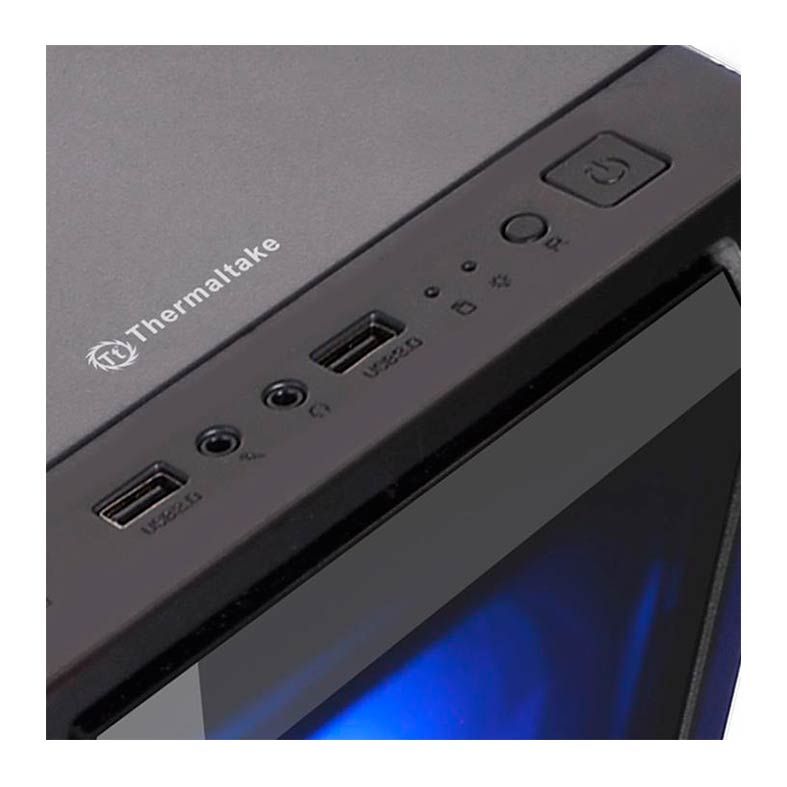 Gabinete Thermaltake Versa J22 TG RGB Lateral em Vidro Temp, CA-1L5-00M1WN-01