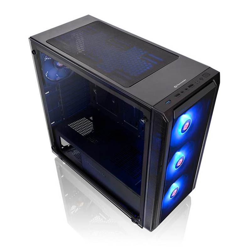 Gabinete Thermaltake Versa J23 TG RGB Lateral em Vidro Temp, CA-1L6-00M1WN-01