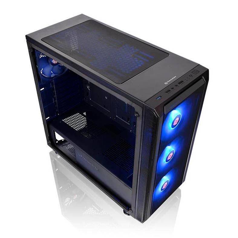 Gabinete Thermaltake Versa J23 TG RGB Lateral em Vidro Temp, CA-1L6-00M1WN-01