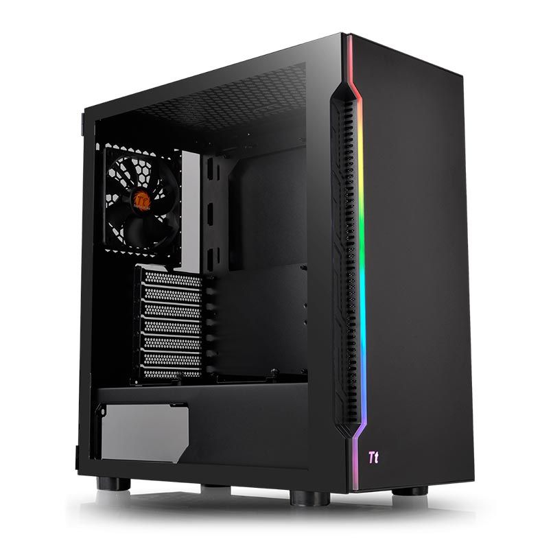 Gabinete Thermaltake H200 TG RGB Preto Lateral Vidro Temp, CA-1M3-00M1WN-00