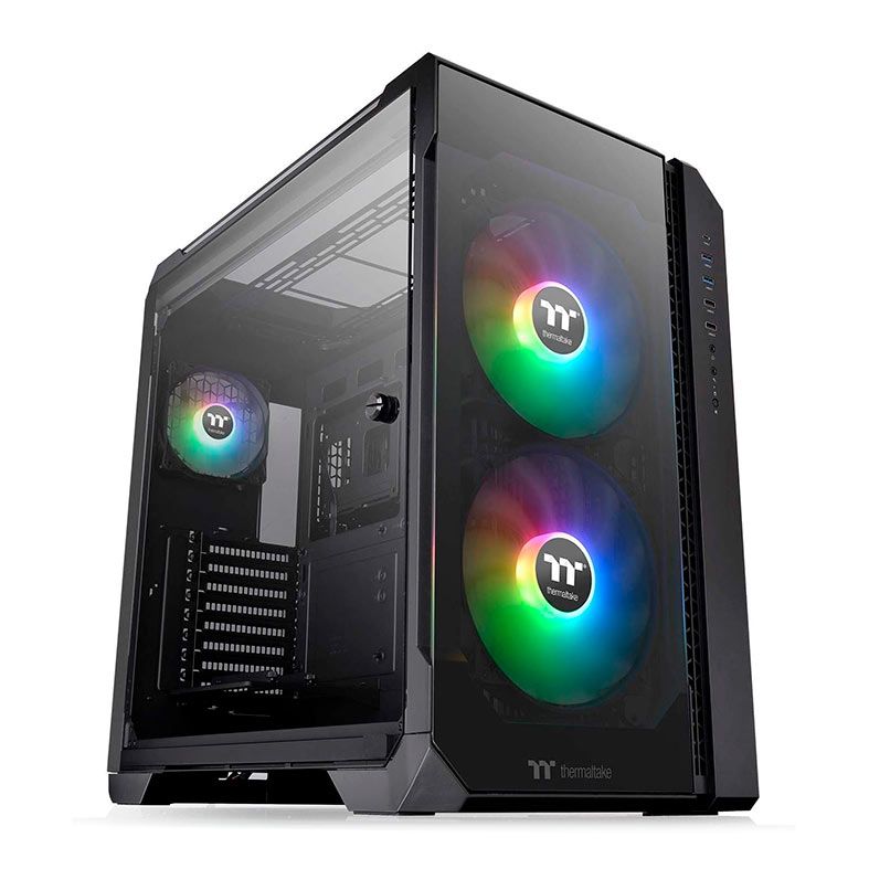 Gabinete Gamer Thermaltake View 51 TG, ARGB, Full-Tower, Lateral de Vidro, Com 3 Fans, Preto, CA-1Q600M1WN-00