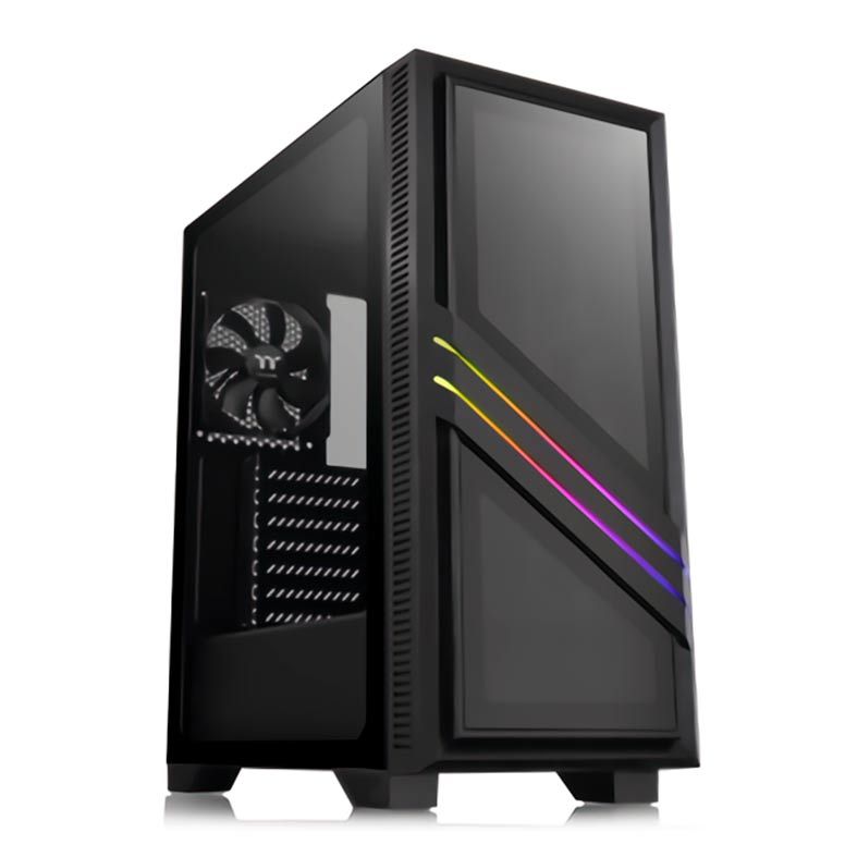 Gabinete Thermaltake Versa T35 TG RGB Preto Lateral Vidro Temp, CA-1R7-00M1WN-00