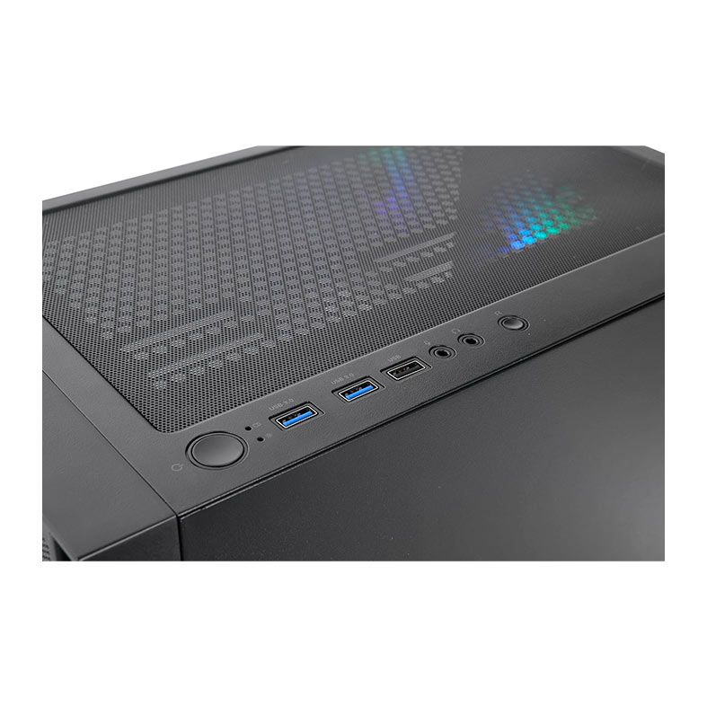 Gabinete Gamer Thermaltake Versa H16 TG, ARGB, Micro-Tower, Lateral de Vidro, Preto, CA-1Y8-00S1WN-02