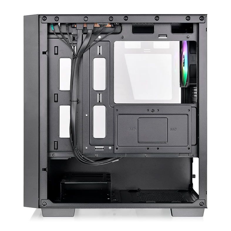 Gabinete Gamer Thermaltake Versa H16 TG, ARGB, Micro-Tower, Lateral de Vidro, Preto, CA-1Y8-00S1WN-02