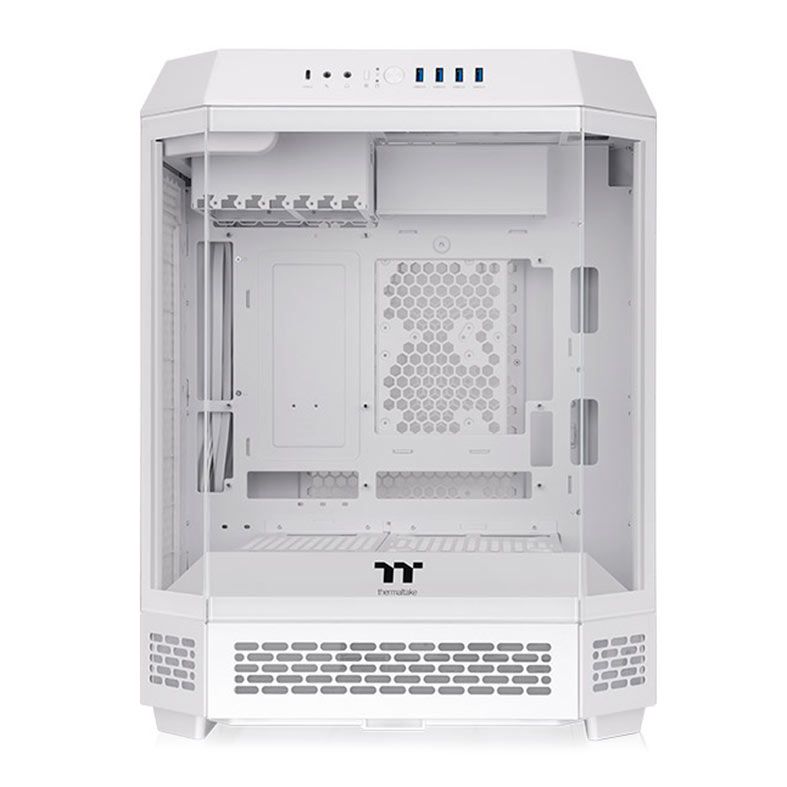 Gabinete Gamer Thermaltake The Tower 600 Snow, Mid-Tower, Lateral de Vidro, Com 2 Fans, Branco, CA-1Z1-00M6WN-00