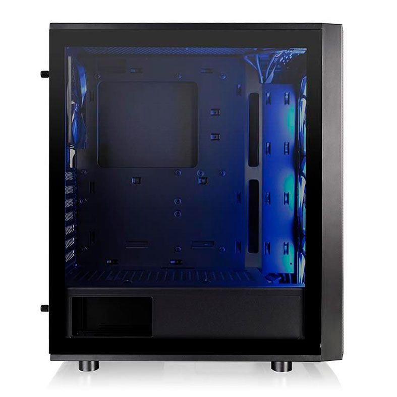 Gabinete Thermaltake Versa J25 TG ARGB Preto + Fonte 600W, CA-3L8-60M1WZ-00