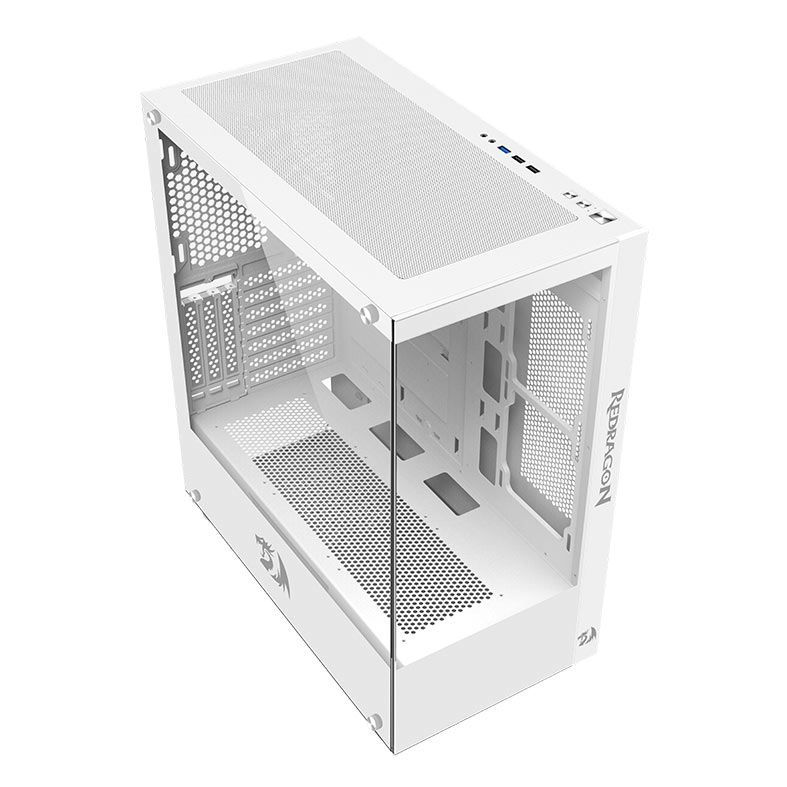 Gabinete Gamer Redragon Reflect, Mid-Tower, Lateral de Vidro, Branco, CA-601W