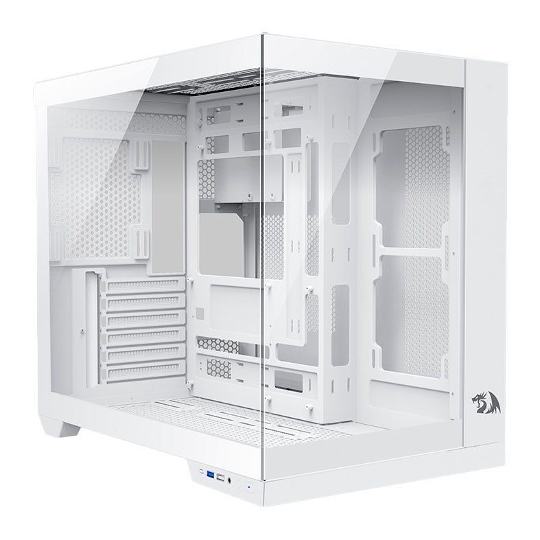 Gabinete Redragon Wideload Pro, Mid-Tower, Lateral de Vidro, Branco, CA-604W-PRO