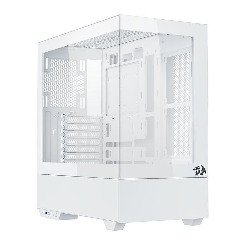 Gabinete Gamer Redragon Reflect Pro, Mid-Tower, Lateral de Vidro, Branco, CA-607W