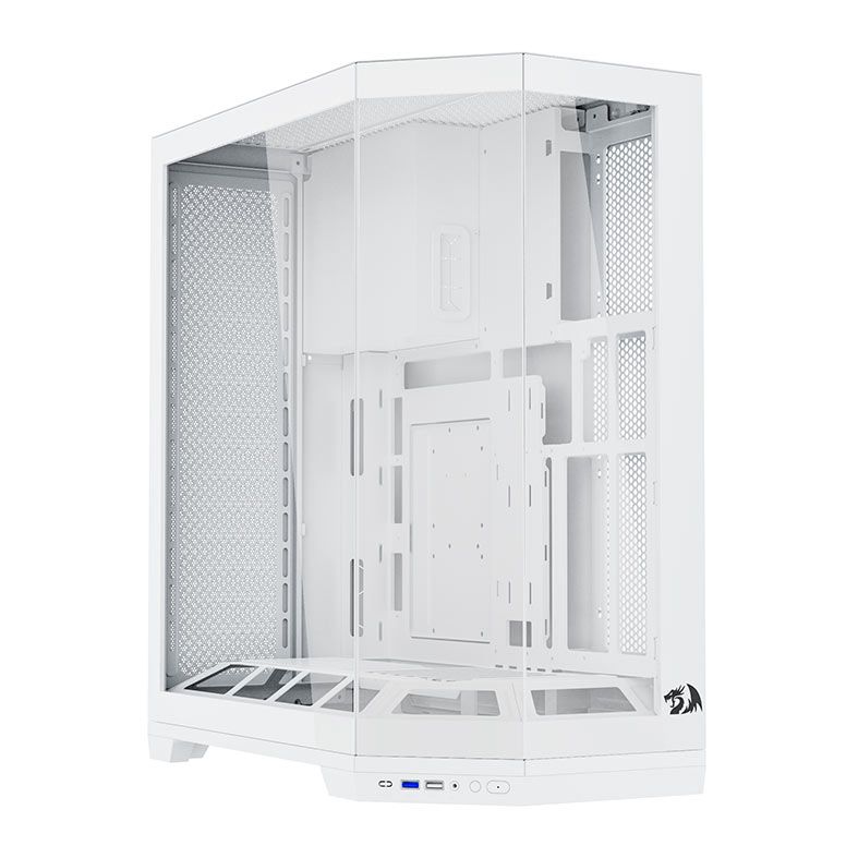 Gabinete Gamer Redragon Edge, Mid Tower, Lateral de vidro, Branco, CA-608W