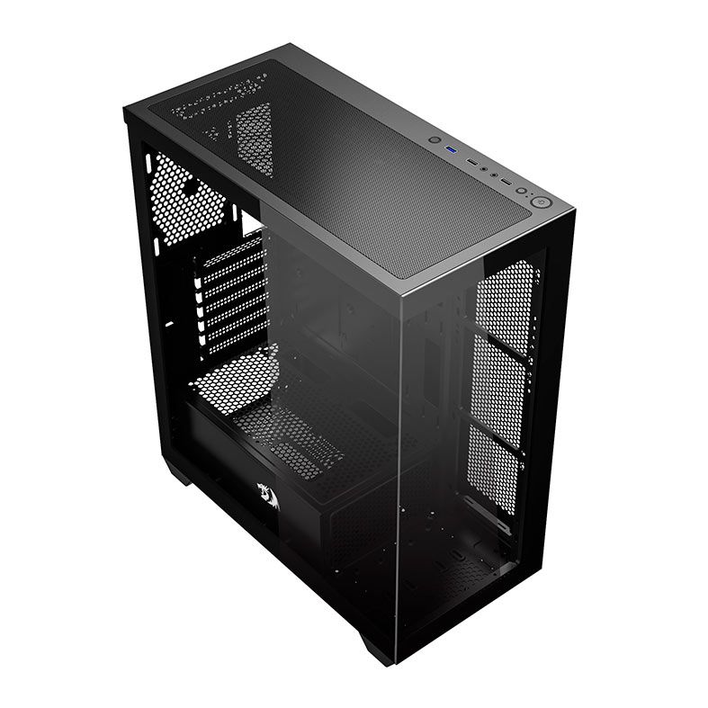 Gabinete Gamer Redragon Deflect, Mid tower, Lateral de Vidro, Preto, CA-609B