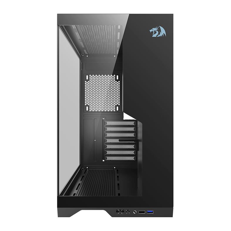 Gabinete Redragon Flux, Mid-Tower, Lateral de Vidro, Sem Fans, Preto, CA-632B