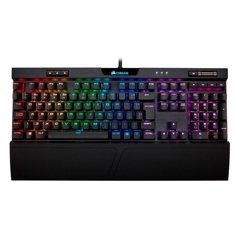 Teclado Mecanico Corsair K70 MK.2 RapidFire RGB Switch Cherry MX Speed ABNT2, CH-9109014-BR
