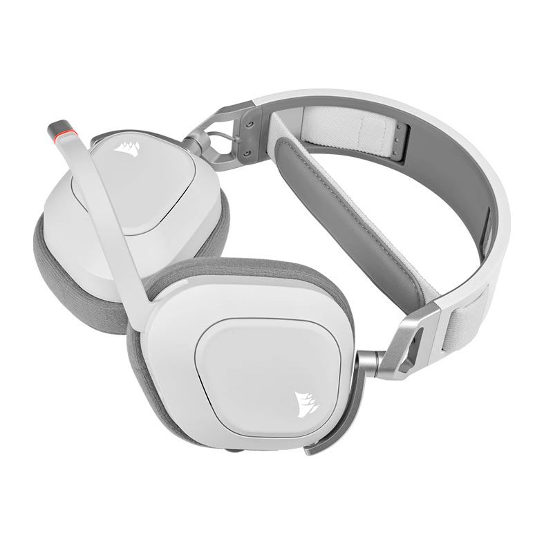 Headset Gamer Corsair HS80 Premium, RGB, Surround, Dolby Atmos, Wireless, Drivers 50mm, Branco, CA-9011236-NA