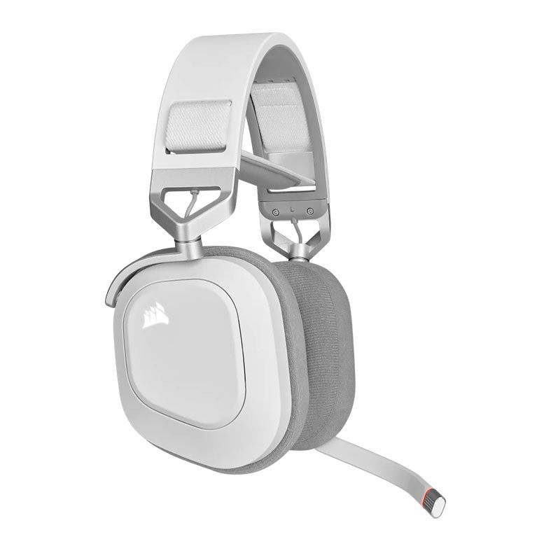 Headset Gamer Corsair HS80 Premium, RGB, Surround, Dolby Atmos, Wireless, Drivers 50mm, Branco, CA-9011236-NA