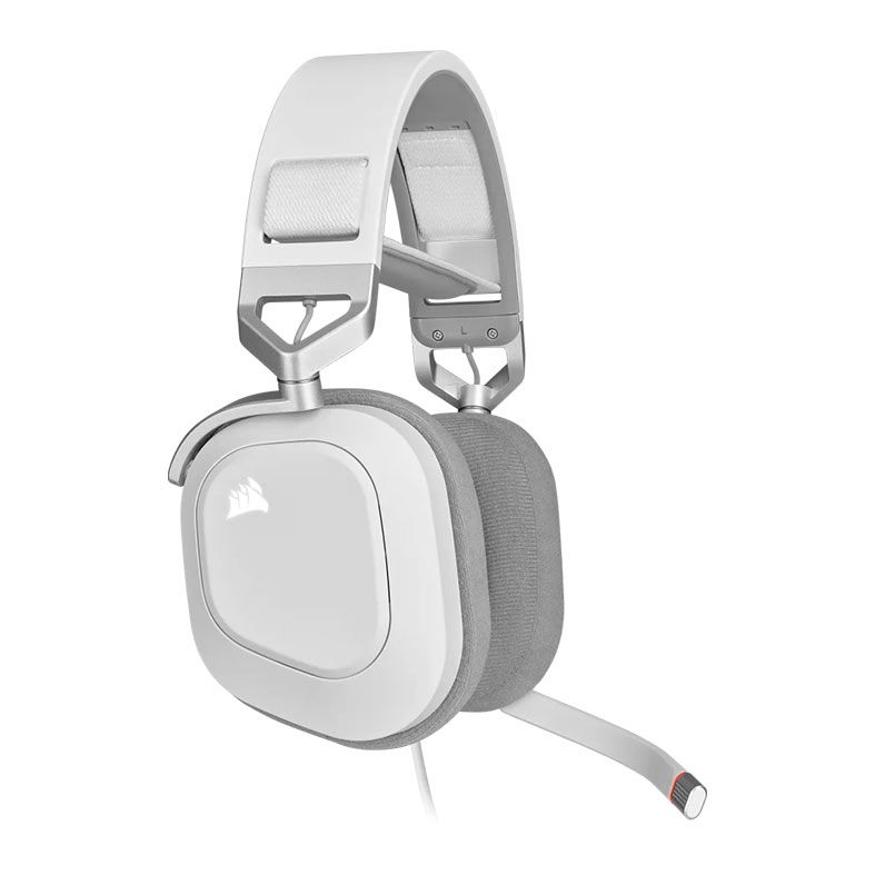 Headset Gamer Corsair HS80, RGB, Som Surround 7.1, Drivers 50mm, Branco, CA-9011238-NA